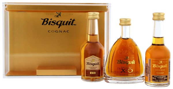 Bisquit Cognac Miniatures Set, 3 x 0,05L 40%