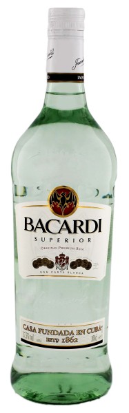 Bacardi Rum Superior Carta Blanca 1,0L 37,5%
