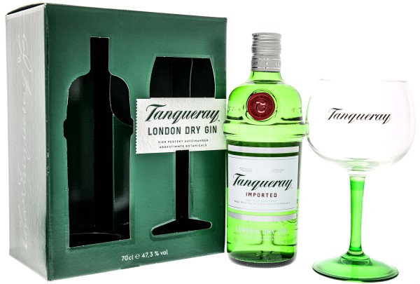 Tanqueray London Dry Gin 0,7L 47,3% mit Copa Glas