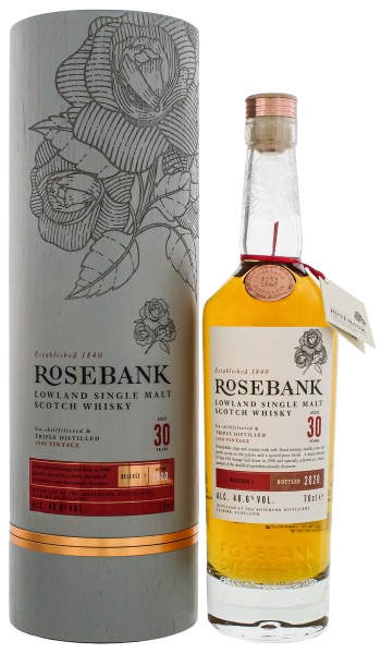 Rosebank Single Malt Whisky 30 Jahre 1990/2020 release 1 0,7L 48,6%%