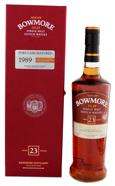 Bowmore 23YO Single Malt Whisky 1989 Port Cask Matured 0,7 L 50,8%