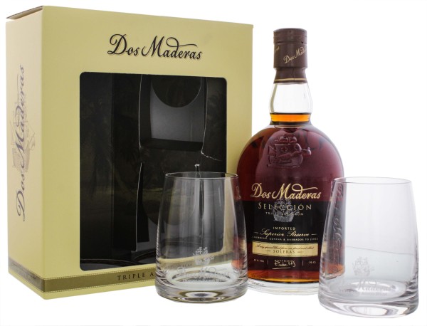 Dos Maderas Seleccion Rum Set mit 2 Gläser 0,7L 42%