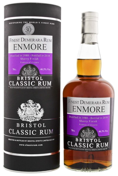 Bristol Rum Enmore Guyana 30 Jahre 1988/2018 Sherry Cask Finish 0,7L 46,5%