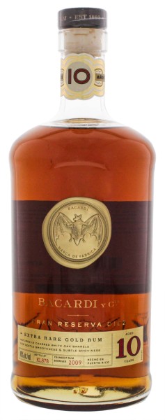 Bacardi Gran Reserva Diez 10 Jahre Extra Rare Gold Rum 1,0L 40%