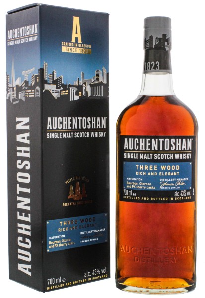 Auchentoshan Single Malt Whisky Three Wood 0,7L 43%