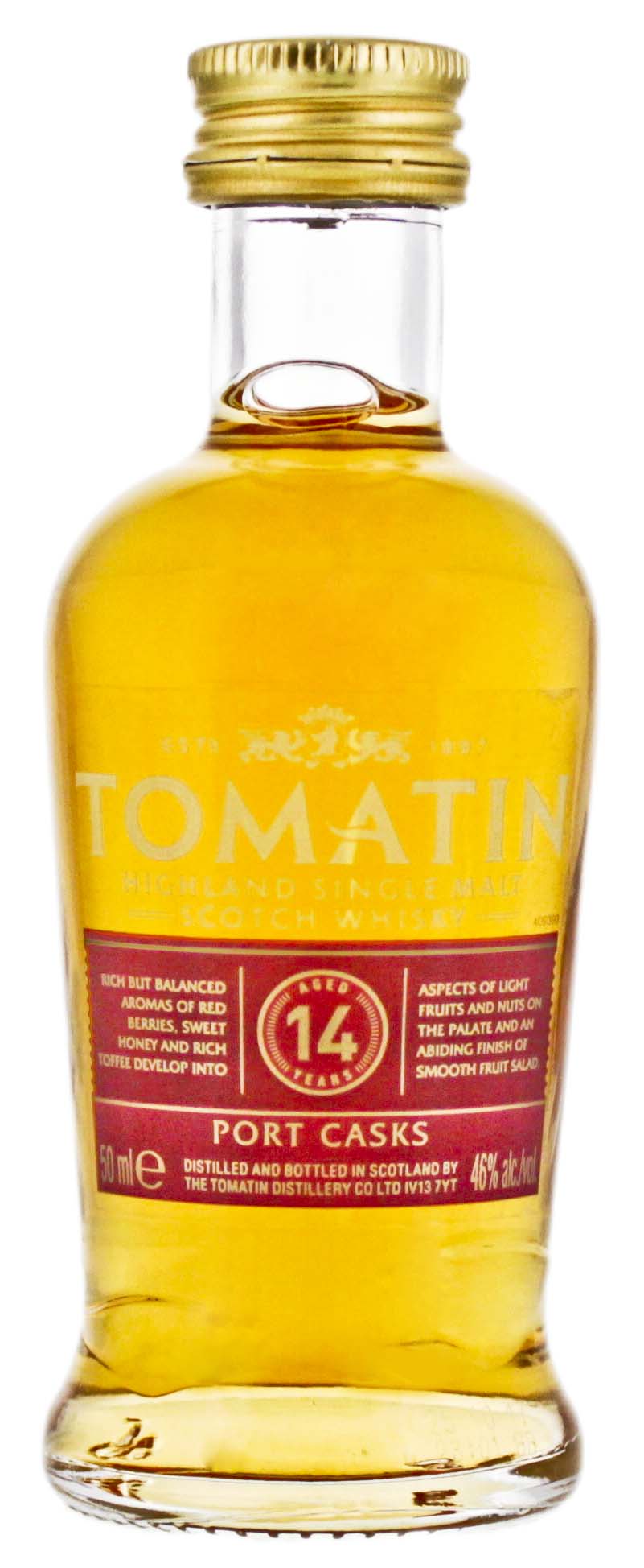 Malt Tomatin 14 0,05L Single Jahre Whisky Miniatur