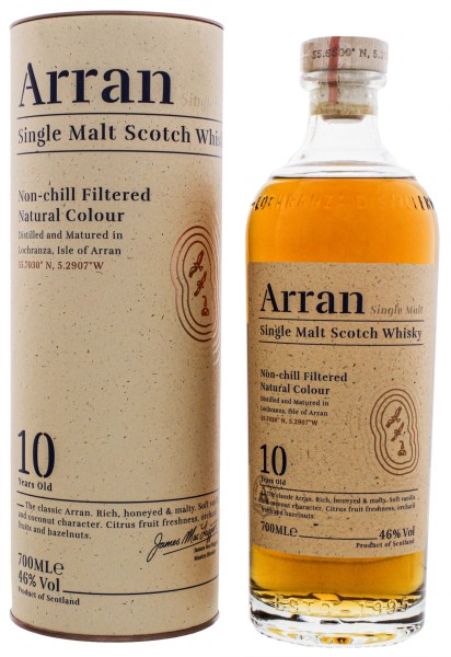 Arran Single Malt Whisky unchillfiltered 10 Jahre 0,7L 46%