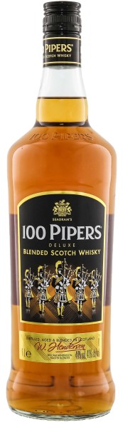 100 Pipers Blended Scotch Whisky, 1 L, 40%