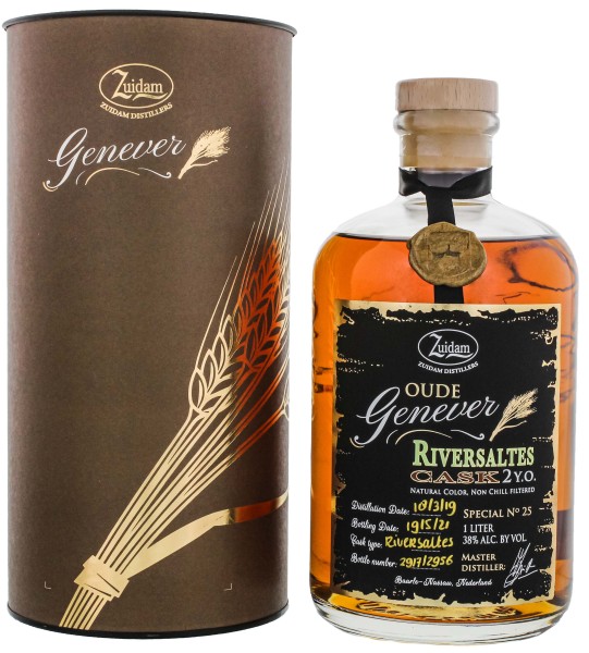 Zuidam oude Genever 2 Jahre Riversaltes Cask Special No. 25 1,0L 38%