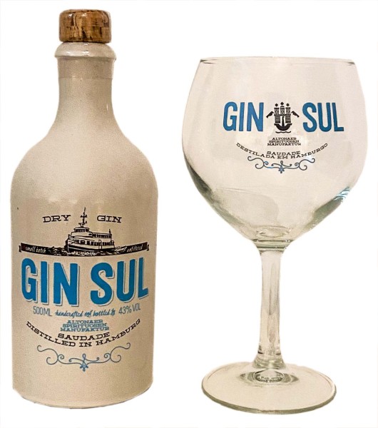 Gin Sul 0,5 Liter 43% mit Glas