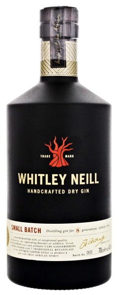 Whitley Neill Handcrafted Dry Gin, 0,7 L, 43%