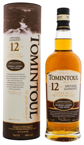 Tomintoul Single Malt Whisky Oloroso Sherry Cask 12 Years Old 0,7L 40%