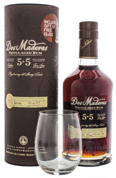 Dos Maderas Rum PX 5YO + 5YO 0,7L inkl. Glas