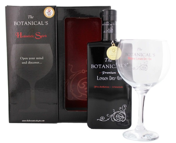 The Botanicals London Premium dry Gin inkl Glas