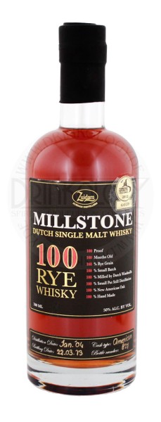 Zuidam Millstone Rye Whisky 100 Proof 0,7L 50%