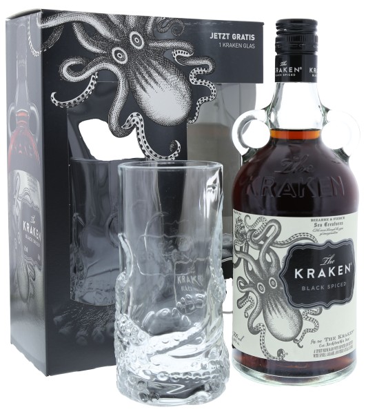The Kraken Black Spiced 0,7L 40% Set mit Glas