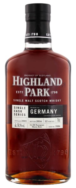 Highland Park Single Cask Series 2003/2016 Sherry Butt