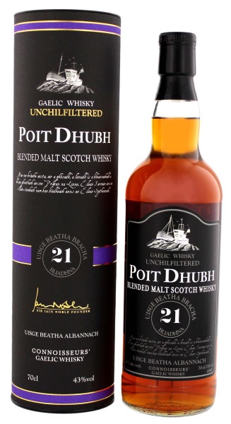 Poit Dhubh Malt Whisky 21 Years Old 0,7L 43%