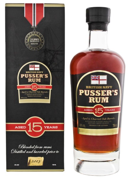 Pusser's British Navy Rum 15 Years Old 0,7L 40%