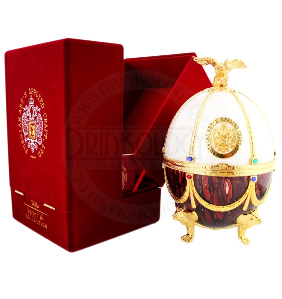 Imperial Collection Vodka Faberge Egg Ruby White