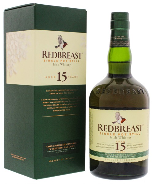 Redbreast Irish Whiskey 15 Jahre, 0,7L 46%