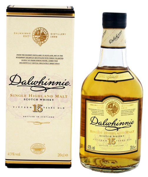 Dalwhinnie Single Malt Whisky 15 Years Old, 0,2L, 43%