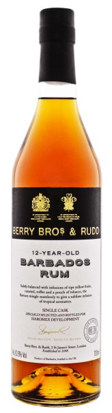 Berry Bros & Rudd Barbados Single Cask Rum 12 Jahre 0,7L 62,6%