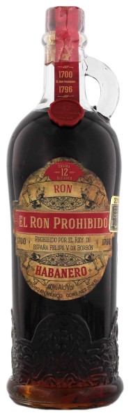 El Ron Prohibido Rum 12 Jahre 0,7L 40%